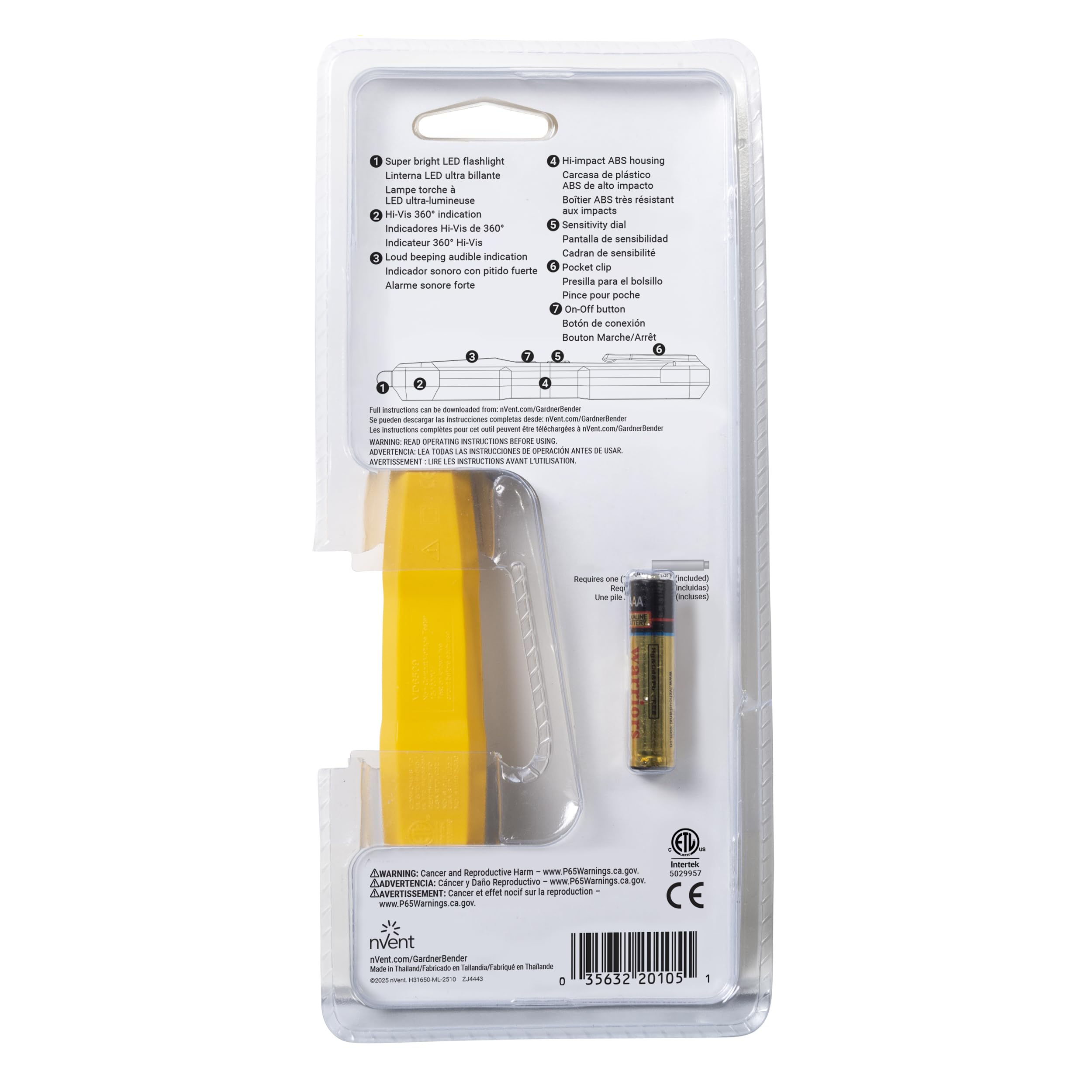 Non-Contact Voltage Detector with Flashlight - VD6509 -4 Non-Contact Voltage Detector with Flashlight - VD6509 -4