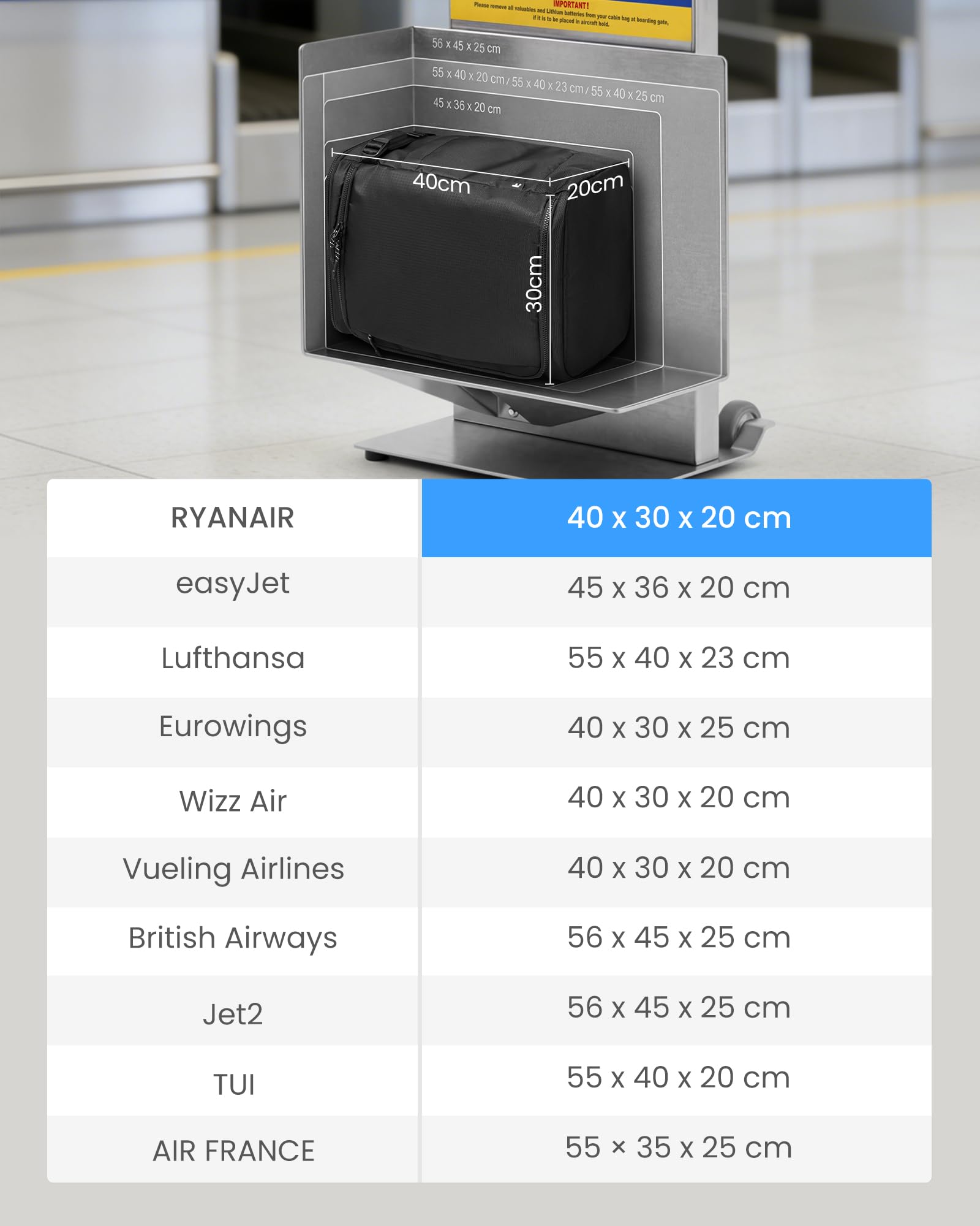 tomtoc Zaino Ryanair 40x30x20, Zaino da Viaggio Espandibile 23-28L, Bagaglio a Mano Ryanair, Zaini Ryanair 40x20x25 Easyjet 45x36x20, Zaino Trekking Uomo Donna, Zaini Casual Weekender, Ripstop Nero
