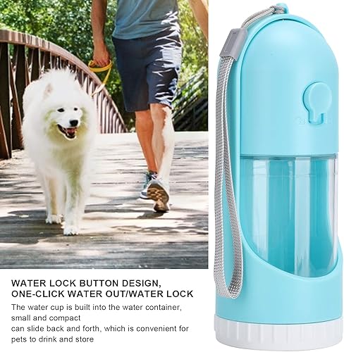 Miniatura 7 de Pet Collapsible Drink Bottle, Portable Water Dispenser for Dogs and Cats, Telescopic Travel Cup with Water Lock Button, Built - in Filter and