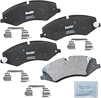 Vista 401 de Pastillas de Freno Delanteras Cerámicas Bendix Priority1 CFC430A para Modelos Selectos INFINITI G35, I30, Nissan 350Z, Altima, Juke, Maxima, Sentra