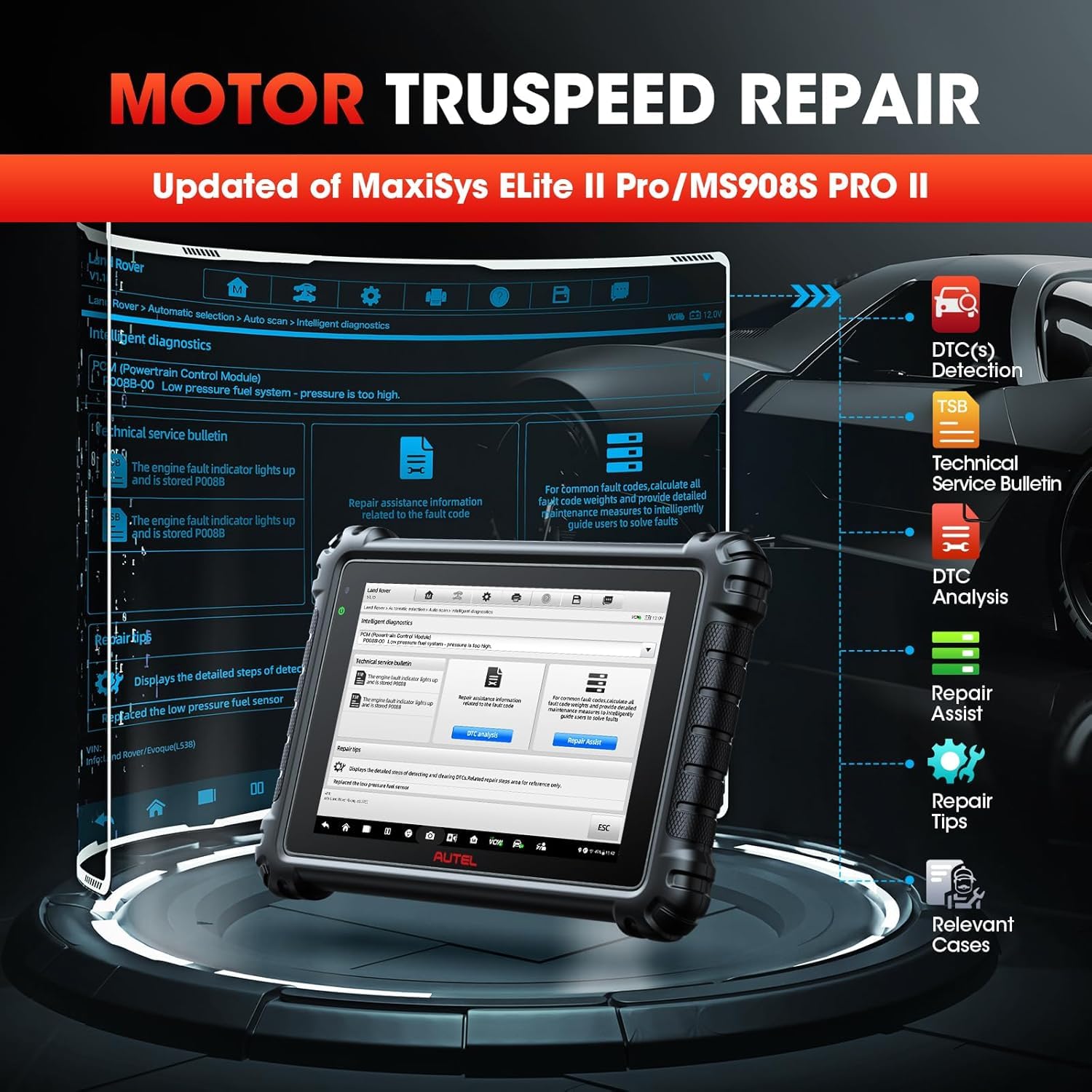 Autel MaxiCOM Ultra Lite OBD2 Diagnosegerät: 2 Jahre Update, Intelligentes Diagnosegerät, Neueres Modell von MS Elite MS919 MS909, ECU-Programmierung/Codierung, Topologie, Aktiver Test, 40+ Service
