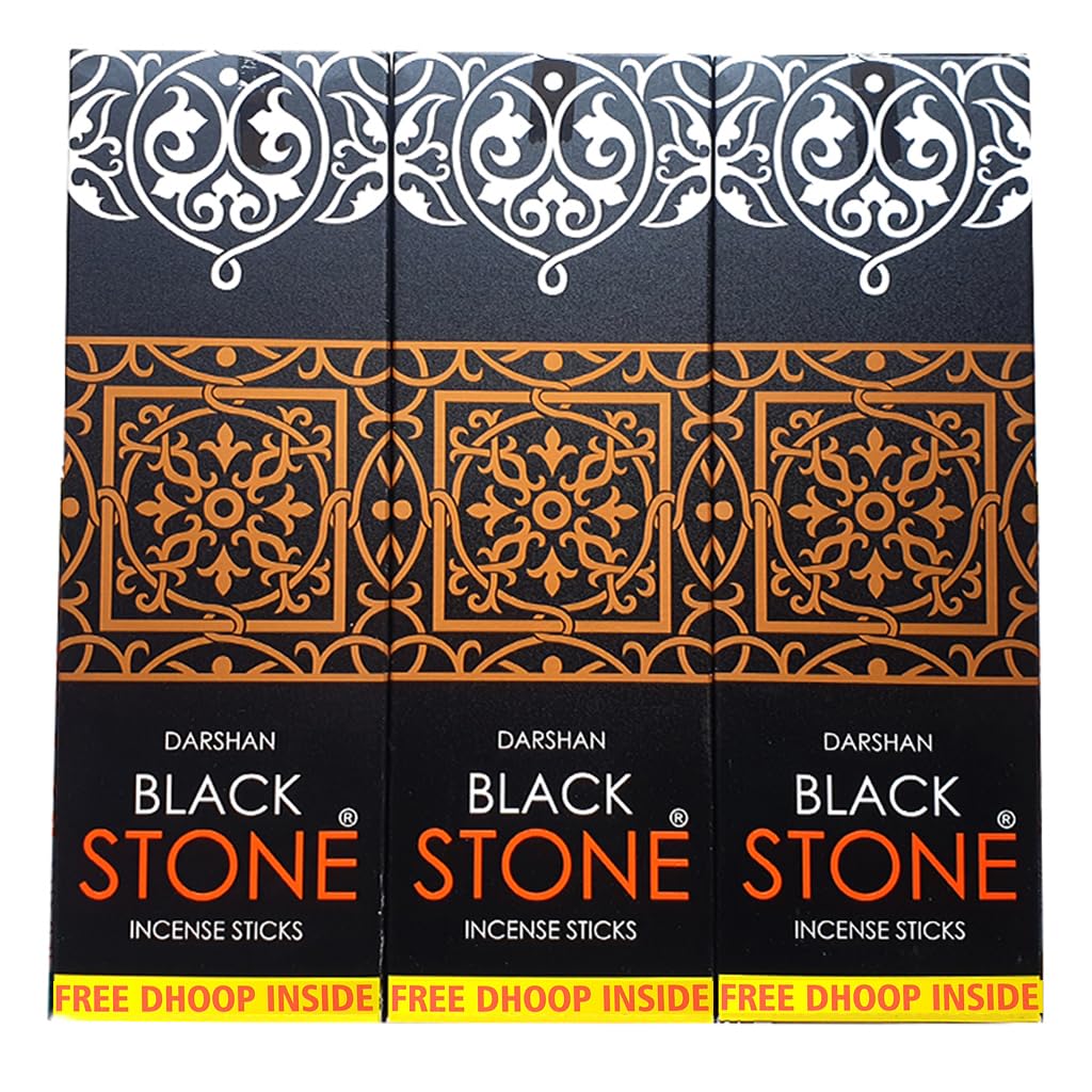 Darshan Incense Black Stone Incense Sticks Agarbatti 190g Box Pack of 3 (570g) (B09JG6N2JY) Amazon Price History, Amazon Price Tracker
