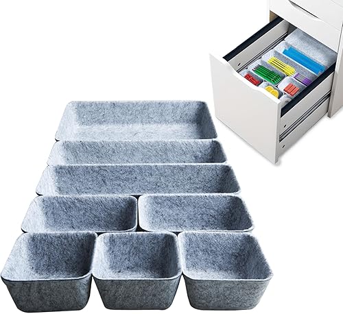 Organizador de cajones compatible con Alex-8 piezas modular de fieltro de diferentes tamaños organizadores de cajones