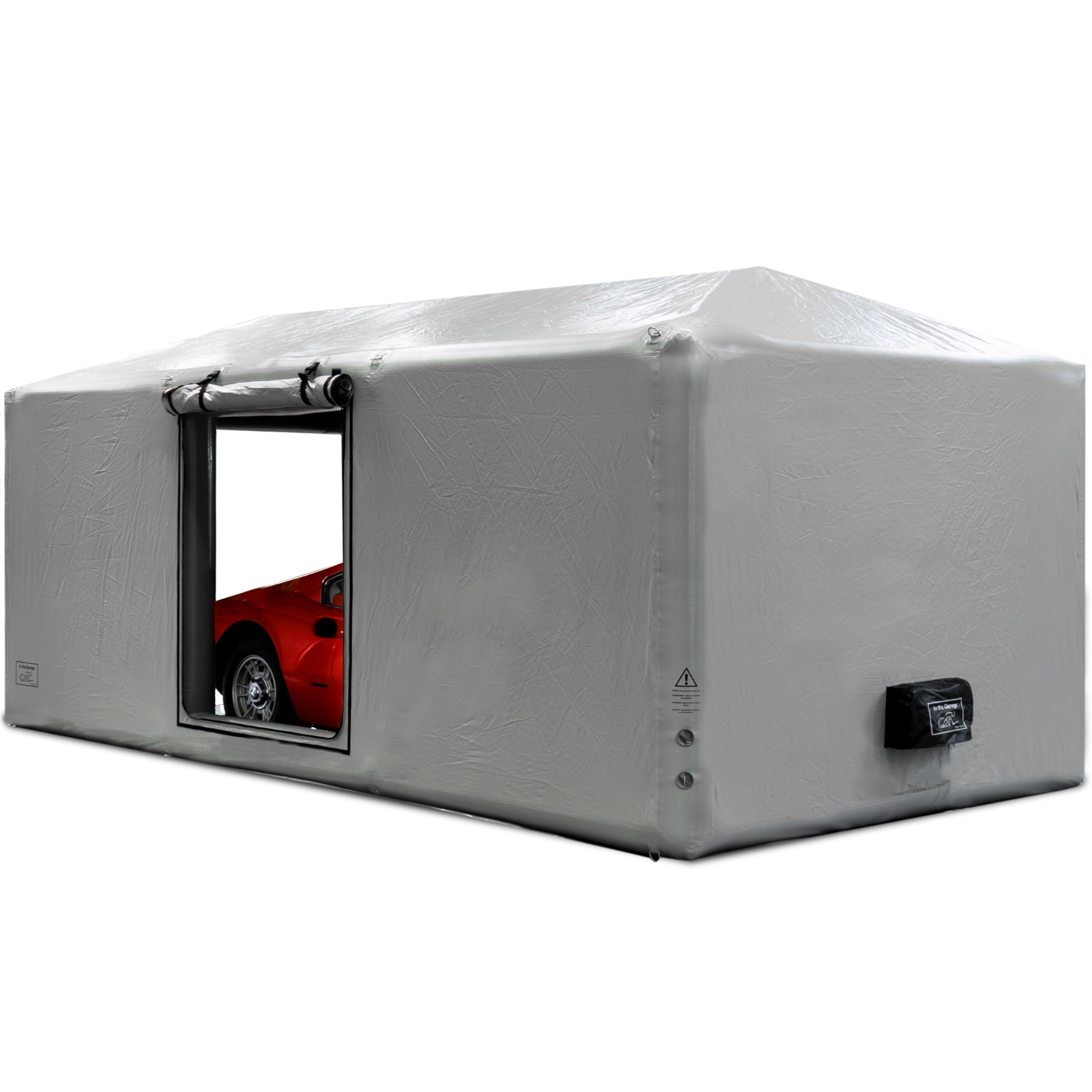 IN THE GARAGE Ultimate Car Shield - Grey Outdoor Inflatable Car Cover Protects from Hail - 22 6