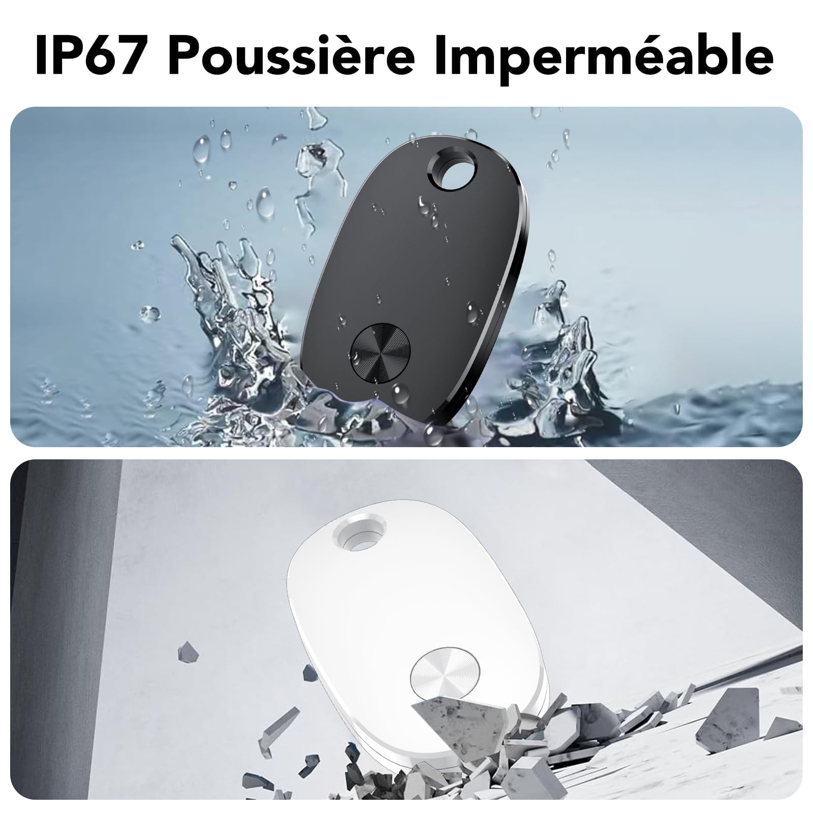 Air Tracker Tag 4 Pezzi, Air Tracker Funziona con Apple Dov'è App (solo iOS), Batteria Sostituibile Trova Oggetti,2 anni Utilizzabile Localizzatore Chiavi per Bagagli/Valigie/Portafogli [weTag Pro]