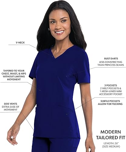 Miniatura 2 de Urbane Performance 9015 - Camiseta médica de ajuste a medida con 3 bolsillos para mujer