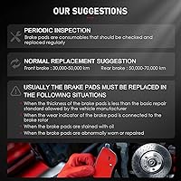 Vista 6 de cciyu D1094 D1100 Kit de pastillas de freno de cerámica delanteras y traseras, 8 piezas para Nissan Frontier 2005-2018, 2005-2015 para Nissan