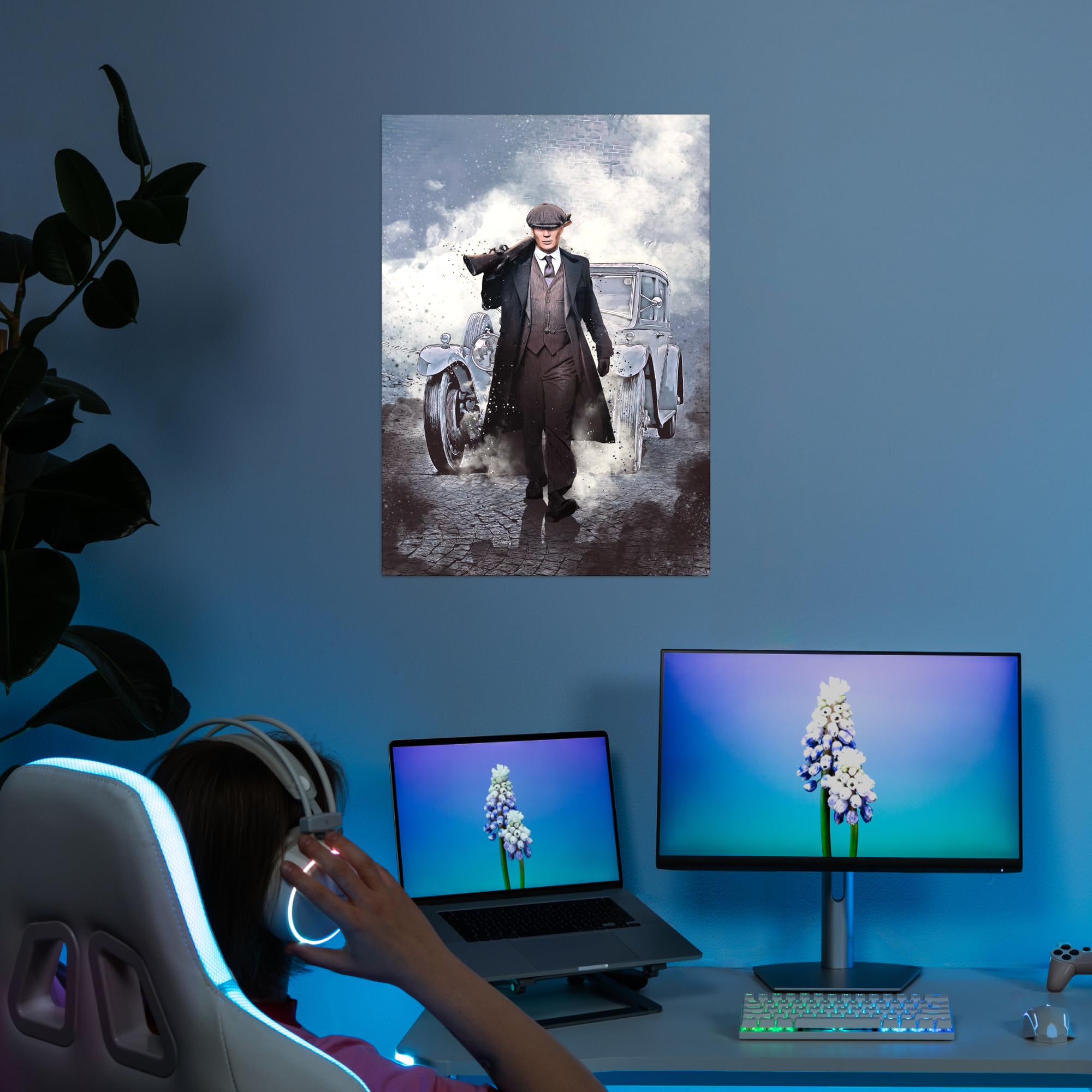 Displate Metall poster Peaky Blinders Iconic Vehicle Thomas Größe M | Moderne Bilder Wohnzimmer, Wandbilder für Schlafzimmer. Wanddeko & Geschenk. Wandkunst mit Magnet-Befestigung, ohne Bohren.