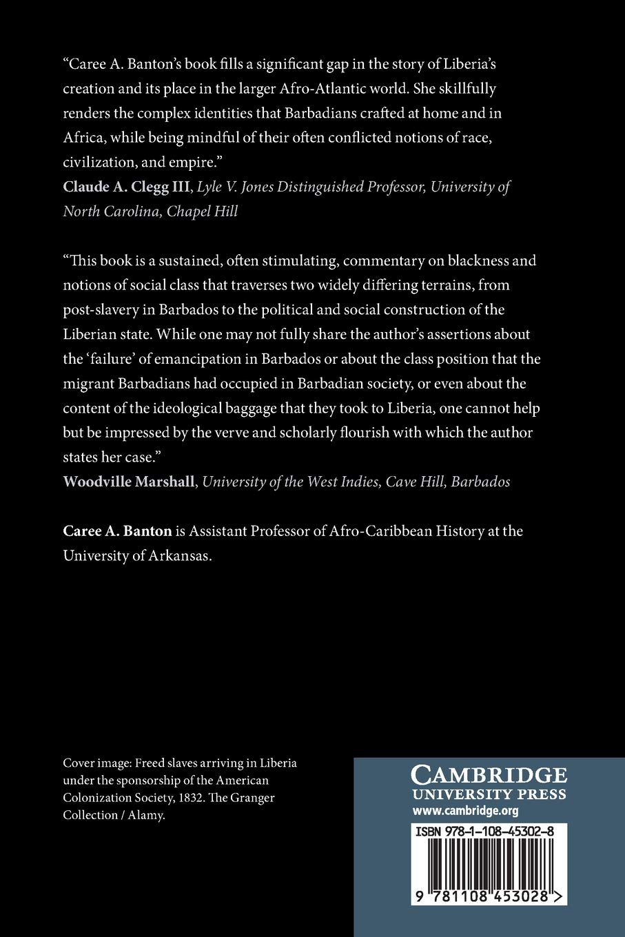 More Auspicious Shores: Barbadian Migration to Liberia, Blackness, and the Making of an African Republic
