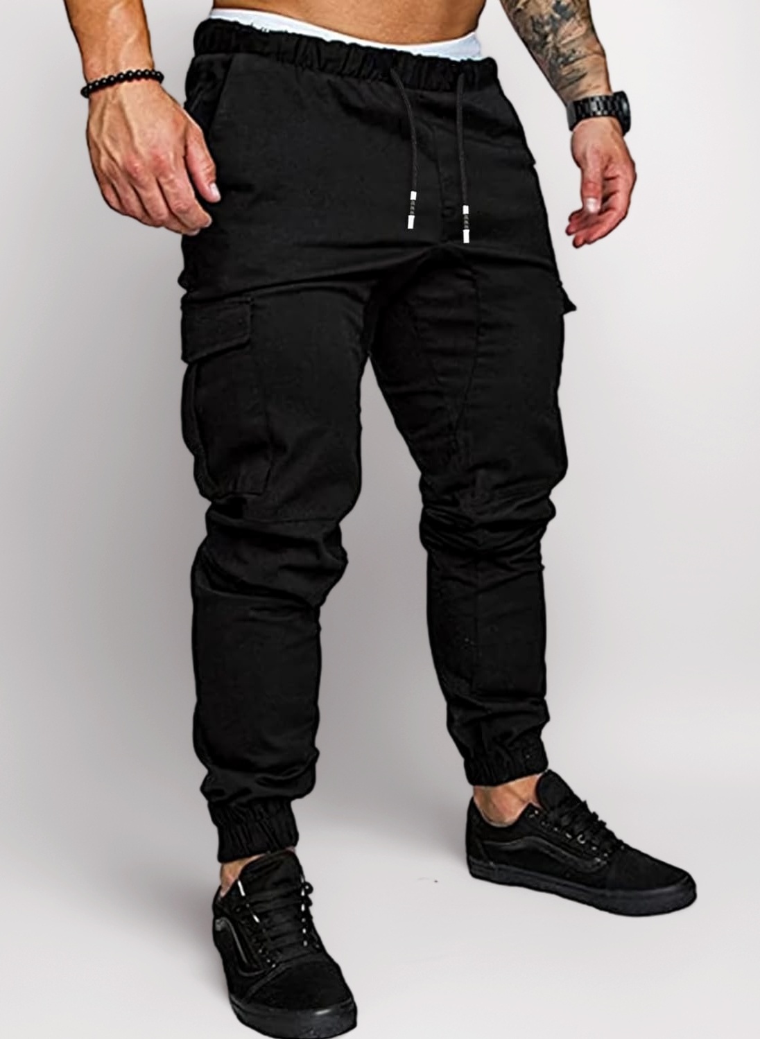Mens Fashion Joggers Sports Pants - Cotton Cargo Pants Sweatpants Trousers Mens Long Pants
