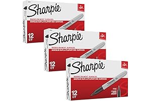 Sharpie Fine Point Permanent Markers, (SAN30001) Black- Pack of 3