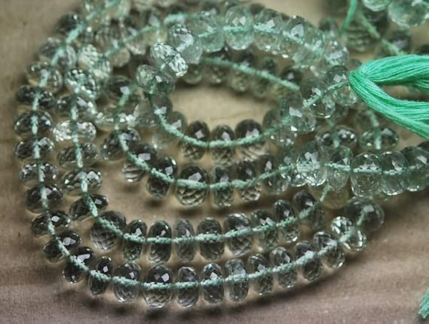 Améthyste verte naturelle en perles de 7-8mm pour fabriquer un cadeau d'anniversaire