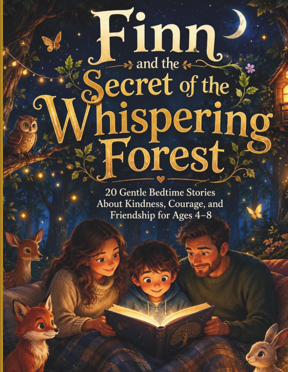 Finn and the Secret of the Whispering Forest: 20 Gentle Bedtime Stories About Kindness, Courage, and Friendship for Ages 4–8
