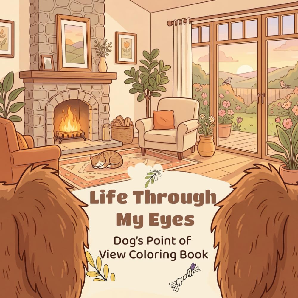 Life Through My Eyes, Dog’s Point of View Coloring Book: for kids and adults (Creative Point of view coloring book)