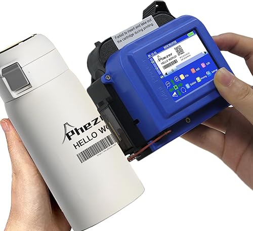 Mini impresora de inyección de tinta mejorada de 1.000 in/1 pulgada para todos los materiales PC11-1, 25 idiomas, con cartucho de tinta, dispositivo