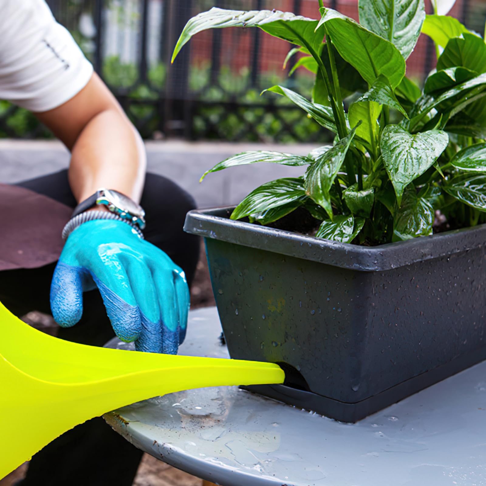 8 Fioriere Rettangolari Per Davanzale 45,5 Cm - Plastica Resistente Con Fori Di Drenaggio E Sottovaso Integrato - Rosso - Per Balcone, Giardino E Terrazzo