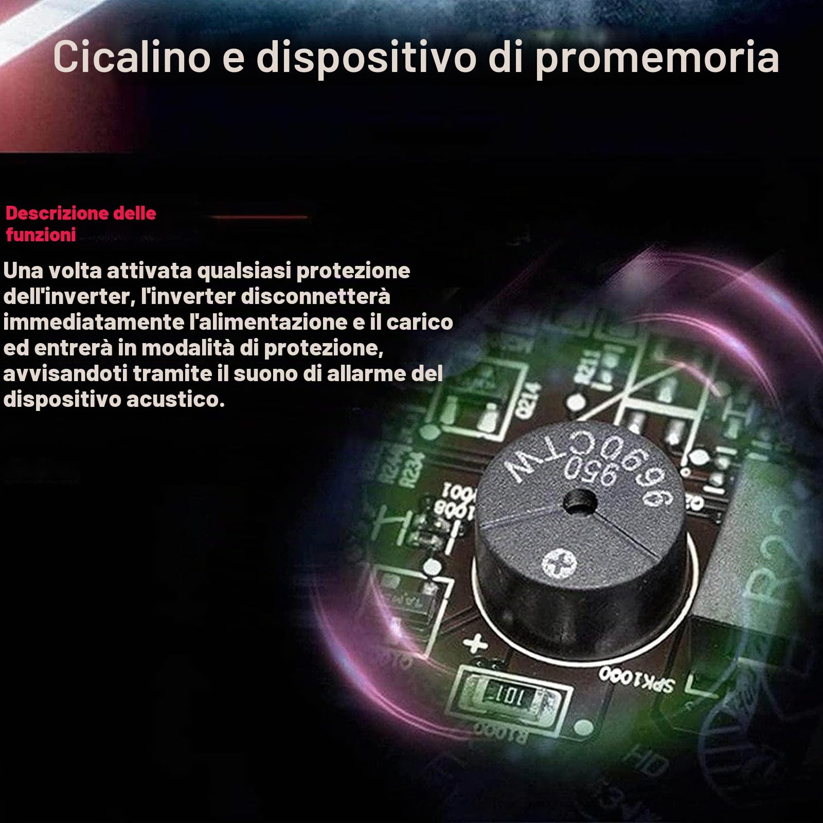 Inverter Onda Pura 3500W/5000W/6000W/8000W/10000W/12000W Invertitore di Potenza 12V 24V 48V 60V 72V a 110V/220V Convertitore di Alimentazione con Telecomandoler &prese AC Doppie & per Car Camper(10000