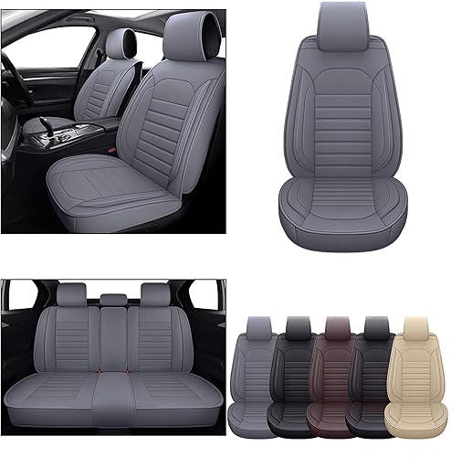 Miniatura 10 de TOMIC Yolanda - Juego completo de 5 fundas para asientos de automóvil, de cuero impermeable, universal, para Nissan Honda Civic CRV Hrv Kia Sorento