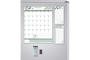 Versatile Magnetic Dry Erase Calendar for Fridge: Plan, Jot, and Organize