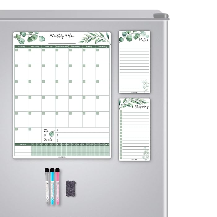 Buy ALEZEL Magnetic Dry Erase Calendar For Fridge Greenery Monthly buy-alezel-magnetic-dry-erase-calendar-for-fridge-greenery-monthly