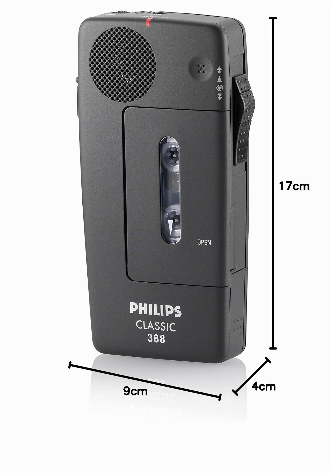 Philips 388 - Grabadora de bolsillo analógica (recargable)