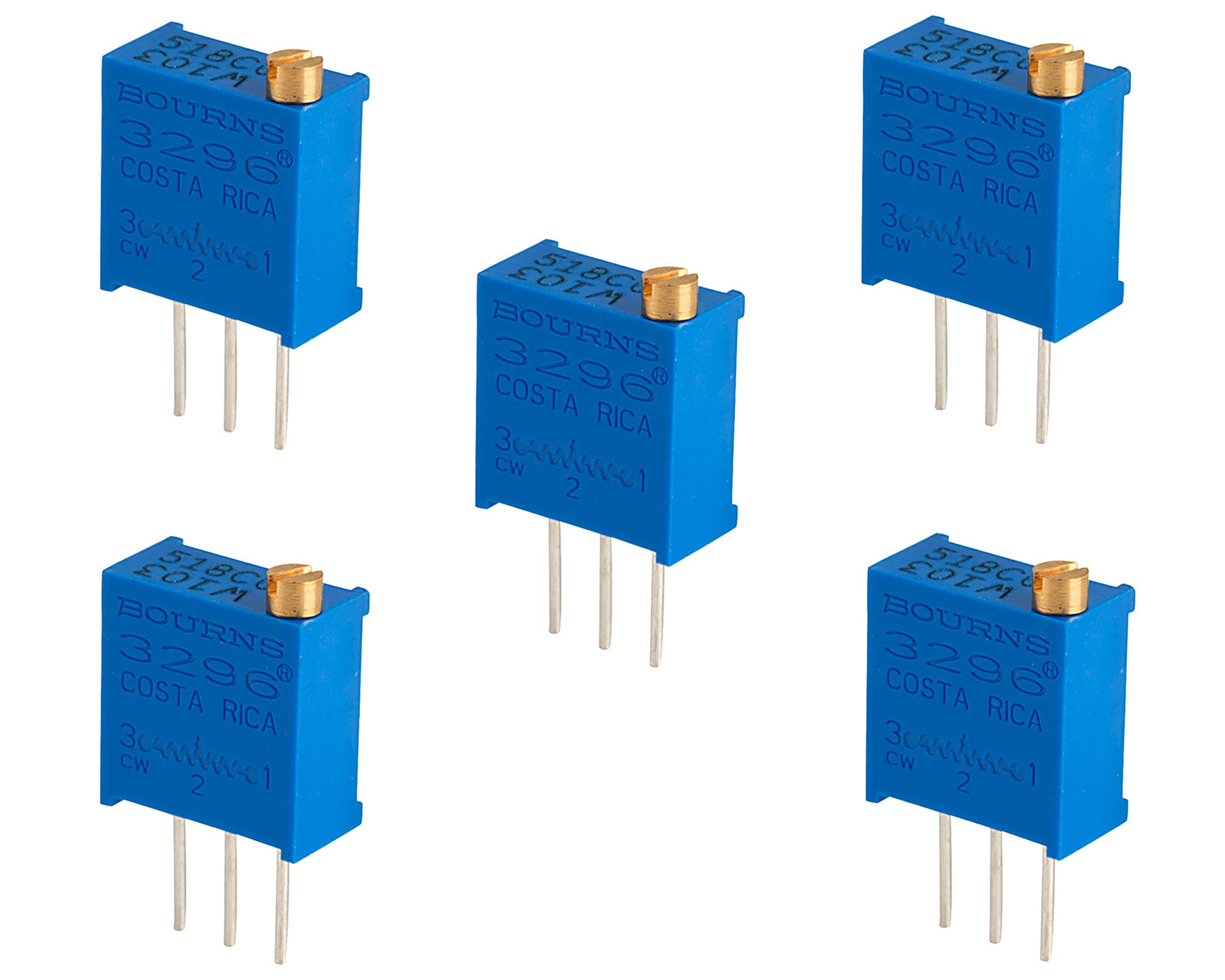 e4u 10K 3296W Sealed Trimpot Multi-Turn Top Screw 0.5W 10% Bourns - 5 No's