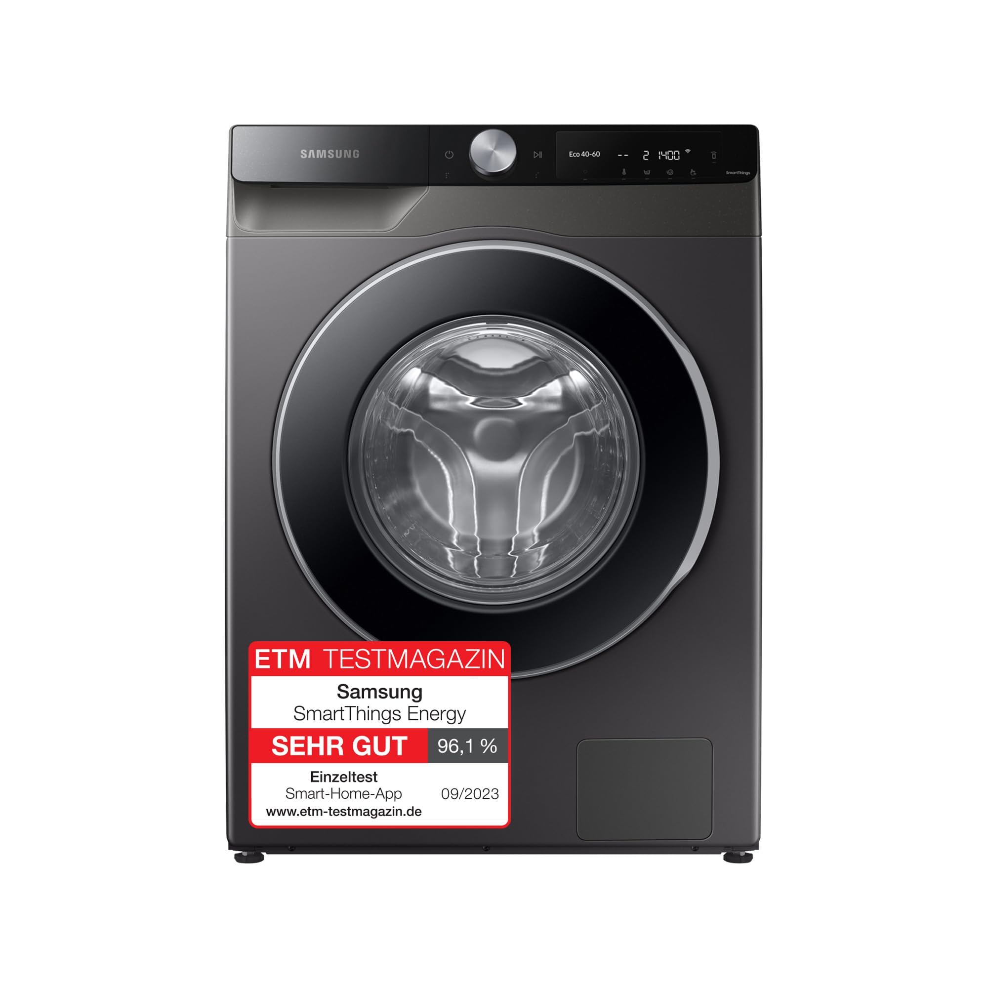 Samsung WW80T604ALXAS2 Waschmaschine (8 kg, 1400 U/min) mit Ecobubble, WiFi SmartControl und Hygiene-Dampf