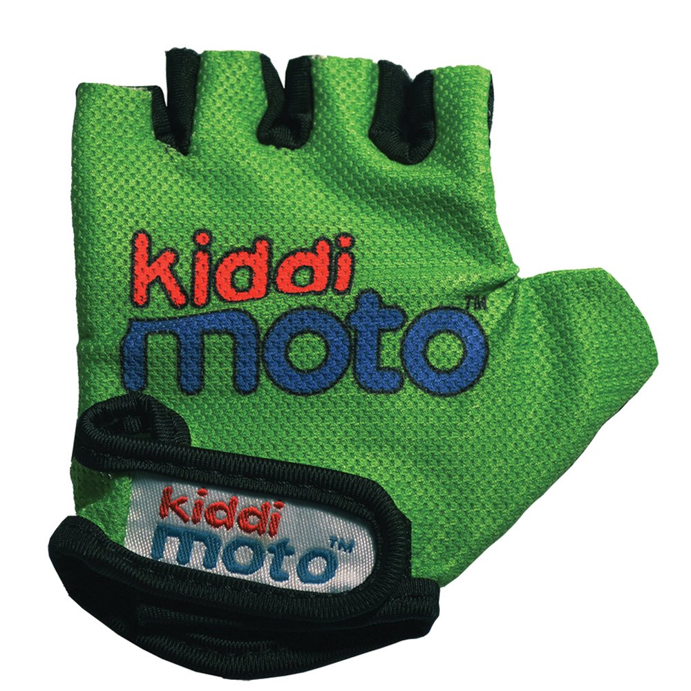 Kiddimoto GLV016 Guanti VTT Bambino – Verde Fluo, Taglia M (5-10 Anni) Con Imbottitura