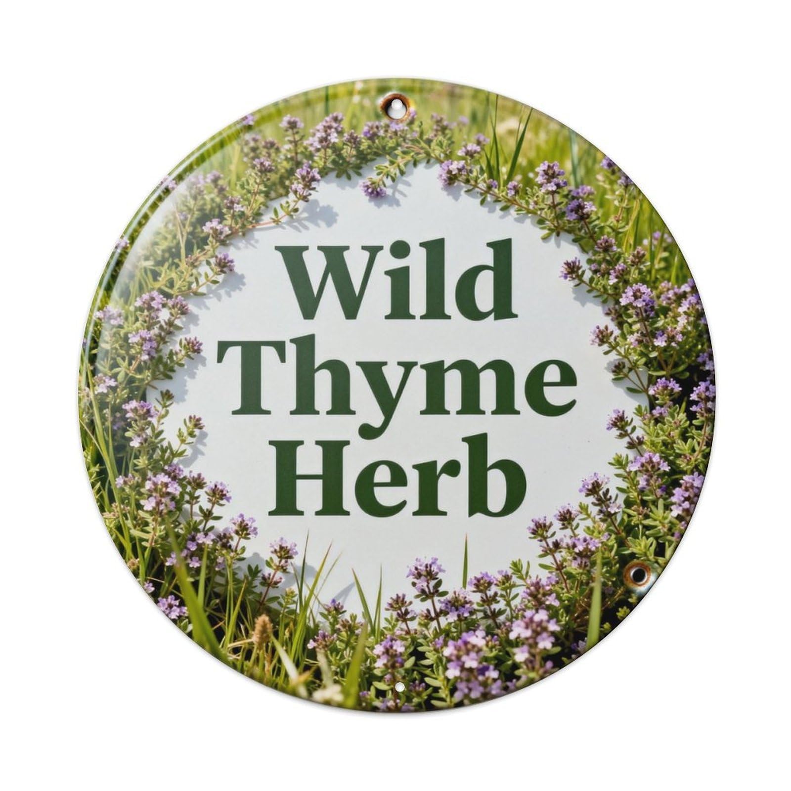 Wild Thyme Herb Metal Tin Sign Plaque
