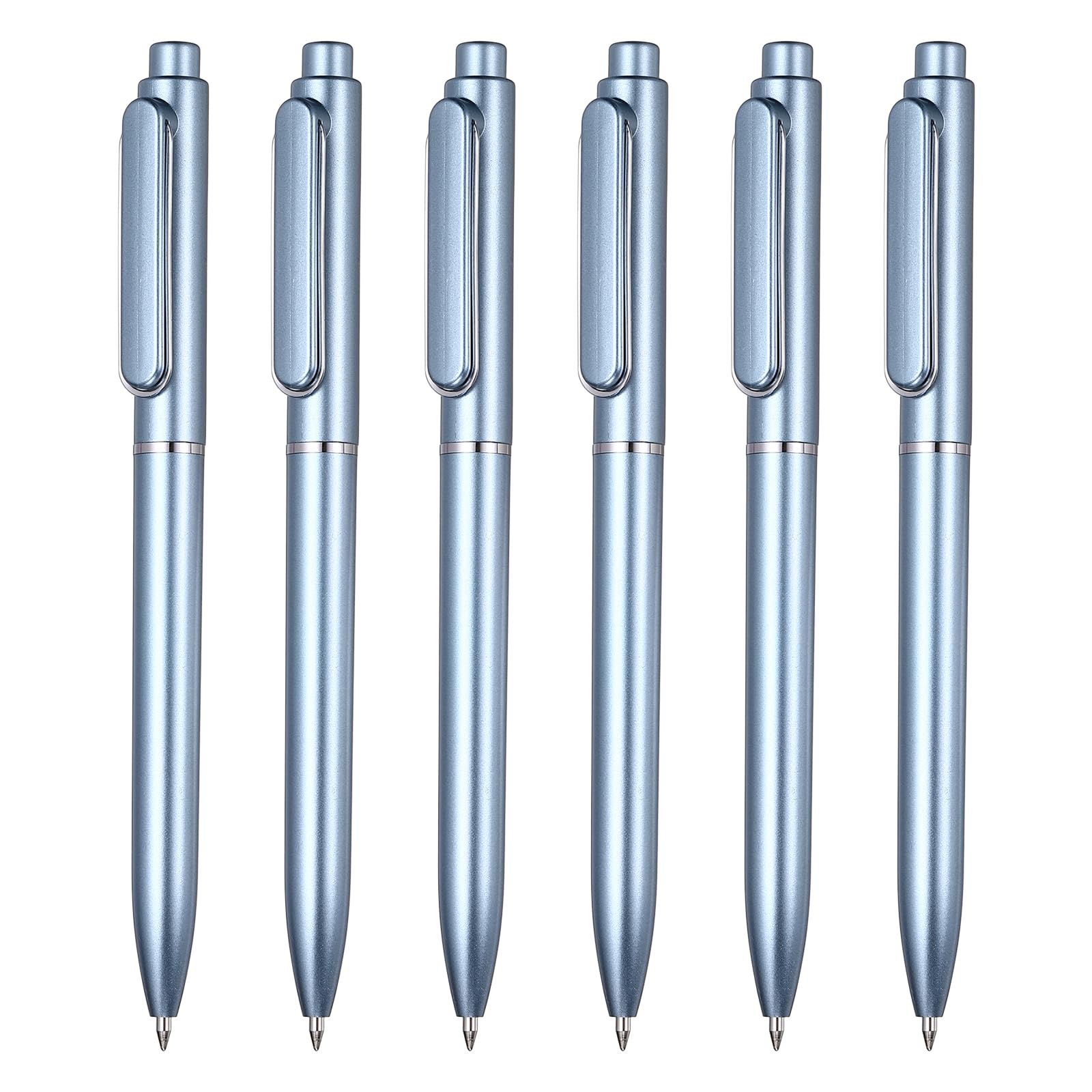 PATIKIL 6Pcs Retractable Pens,0.5mm Gel Ink Pens Rollerball Pen,Blue