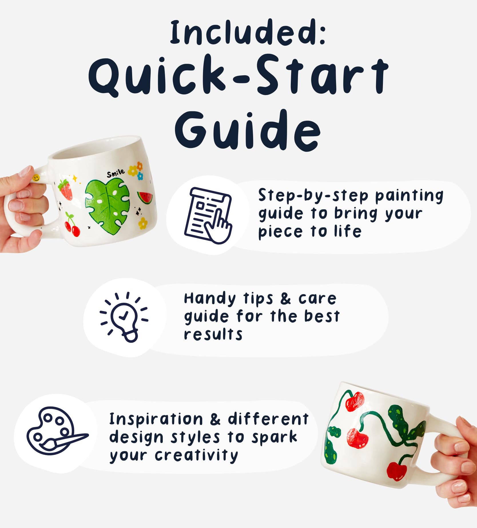 Pott’d Perfect-Pair-Mugs, Heart-Shaped Mug Painting Kit for Couples. Includes Ceramic Paints - Image 4