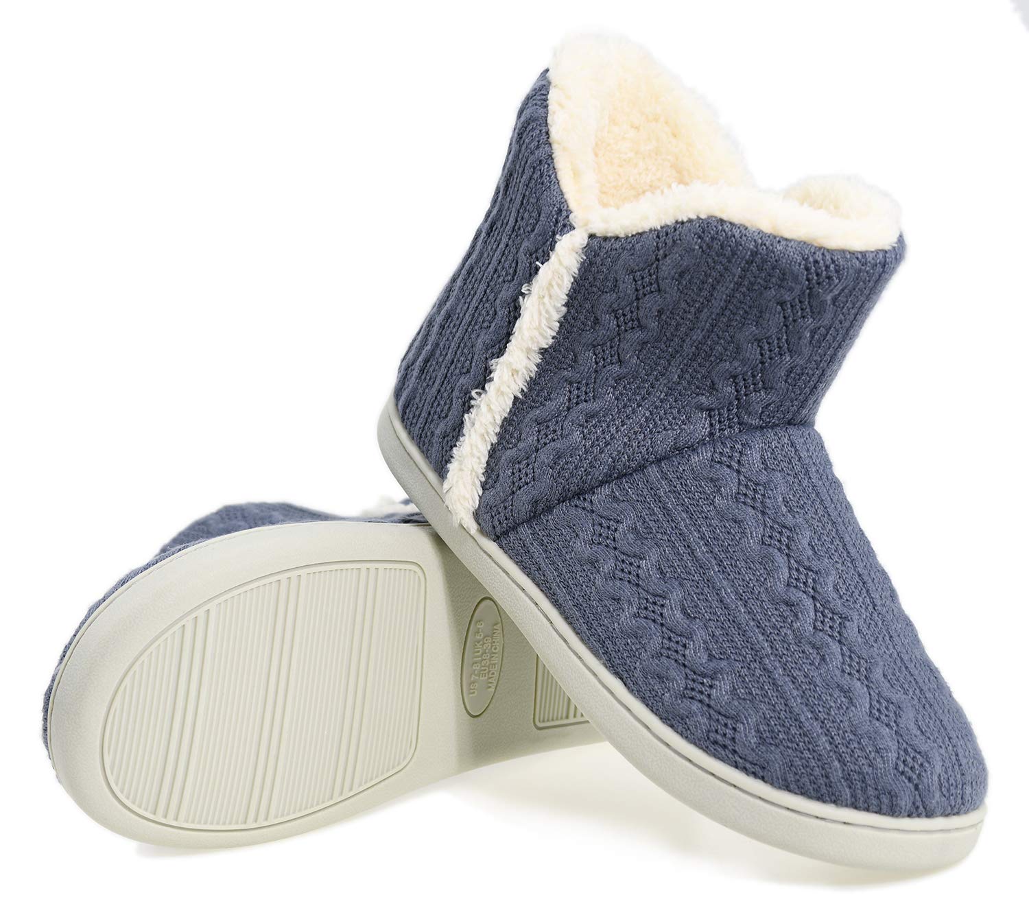 Pantofole Stivaletto Invernali GURGER Unisex | Modello Chiuso In Feltro Con Memory Foam, Suola Antiscivolo, Grigio, Taglia 44/45 - 5