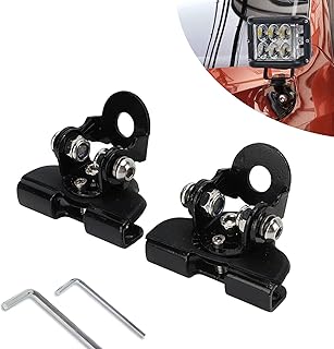 2 PCS Car Hood Light Bar Non-Destructive Fixing Bracket,Adjustable LED Work Light Base Mounting Holder, Safety Cushioning Metal Structure Bracket Column, Universal Car Accessories (Black)