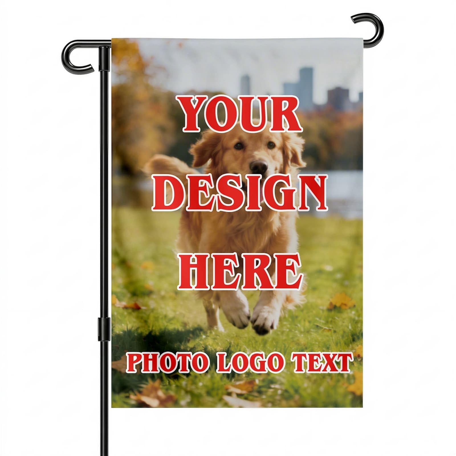 Custom Garden Flag for Outside Personalised Yard Flags Decor Personalised Garden Flag Add Your Own Picture Text Customised Double Sided Garden Flags Home Wall Decor, Advertising, Event Lawn Banner — image 1