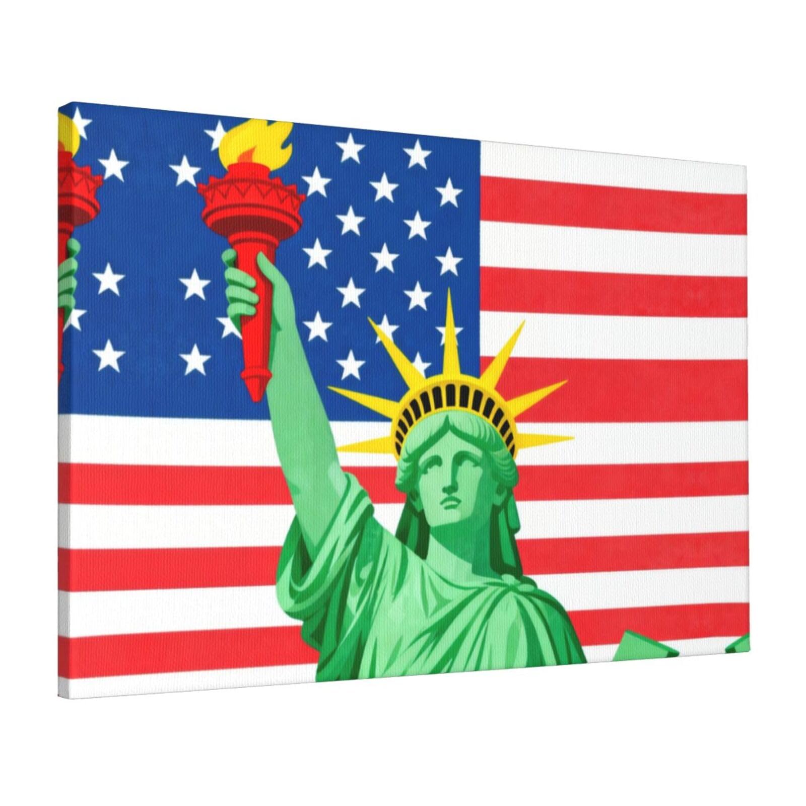 CNTDBU Statue Canvas Wall Art 16x24 Inch-Large Modern Painting Print for Living Room, Framed Ready to Hang Artwork for Bedroom