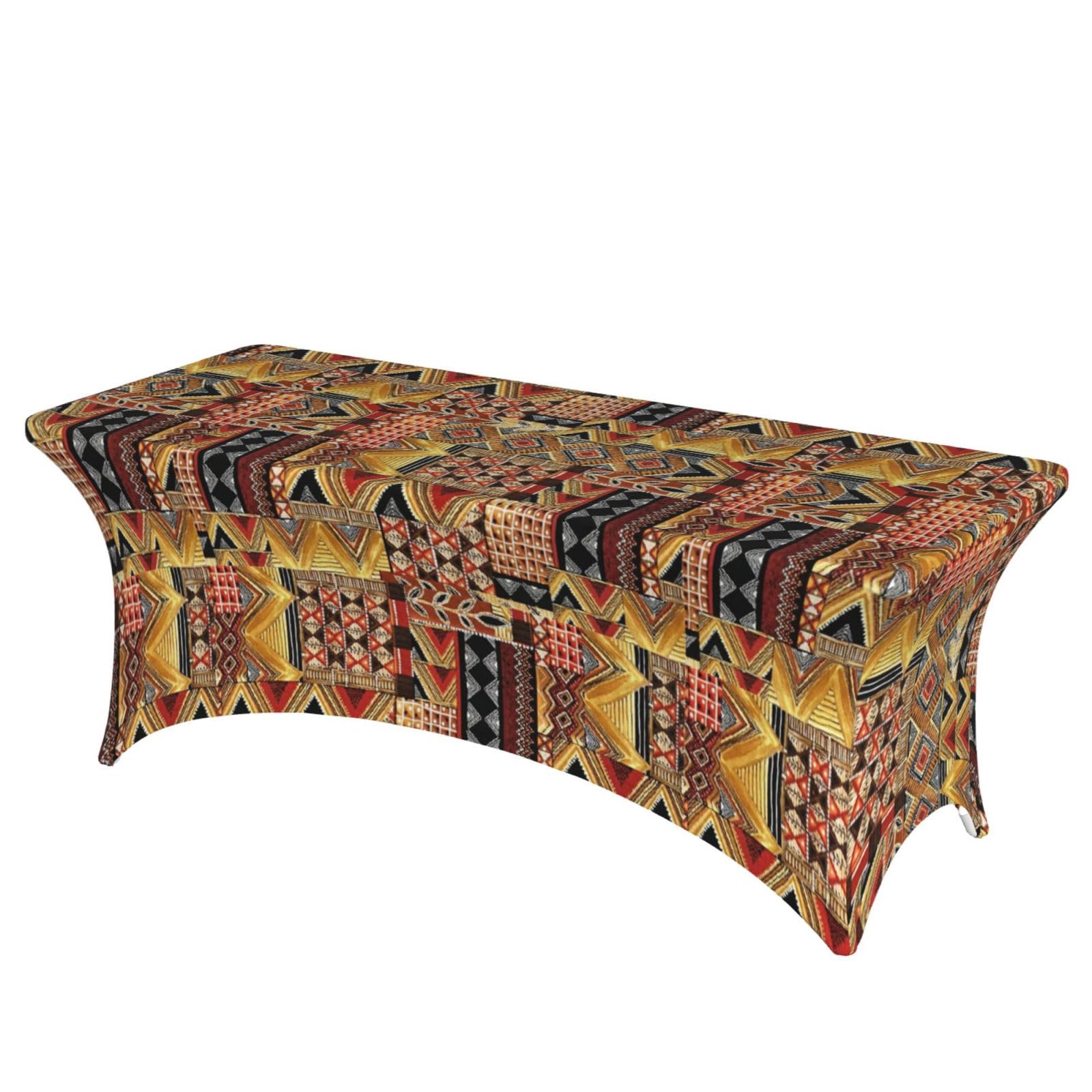 ERCgad African Textile Patchwork Print Rectangular Tablecloth Dining Banquet Party Events Home Celebration Table Cover