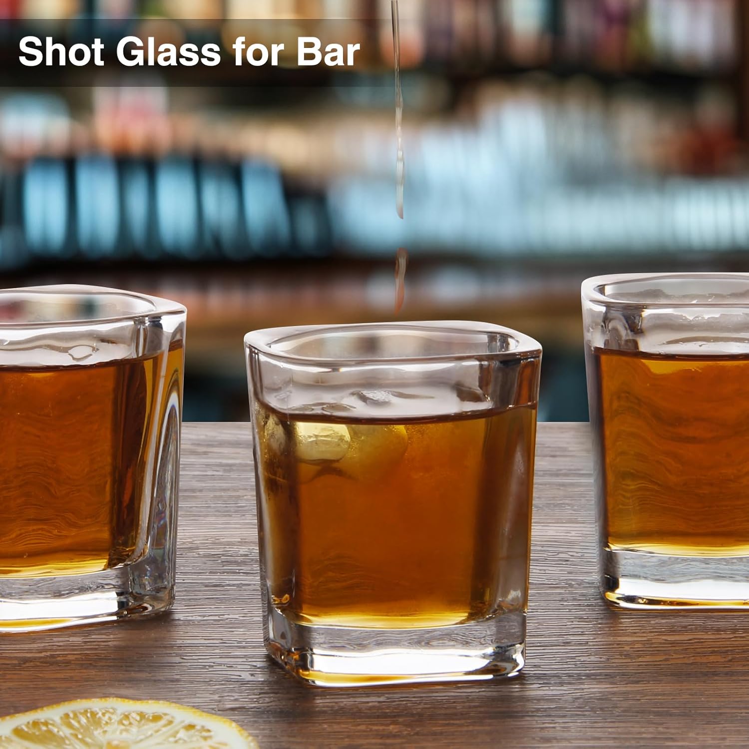 Ruckae 12 Pack 2 oz Shot Glasses Set Clear Shot Glasses Bulk with Heavy Base Bar Square Glass Shot Cups for Vodka Tequila Whiskey Liquor - Image 6