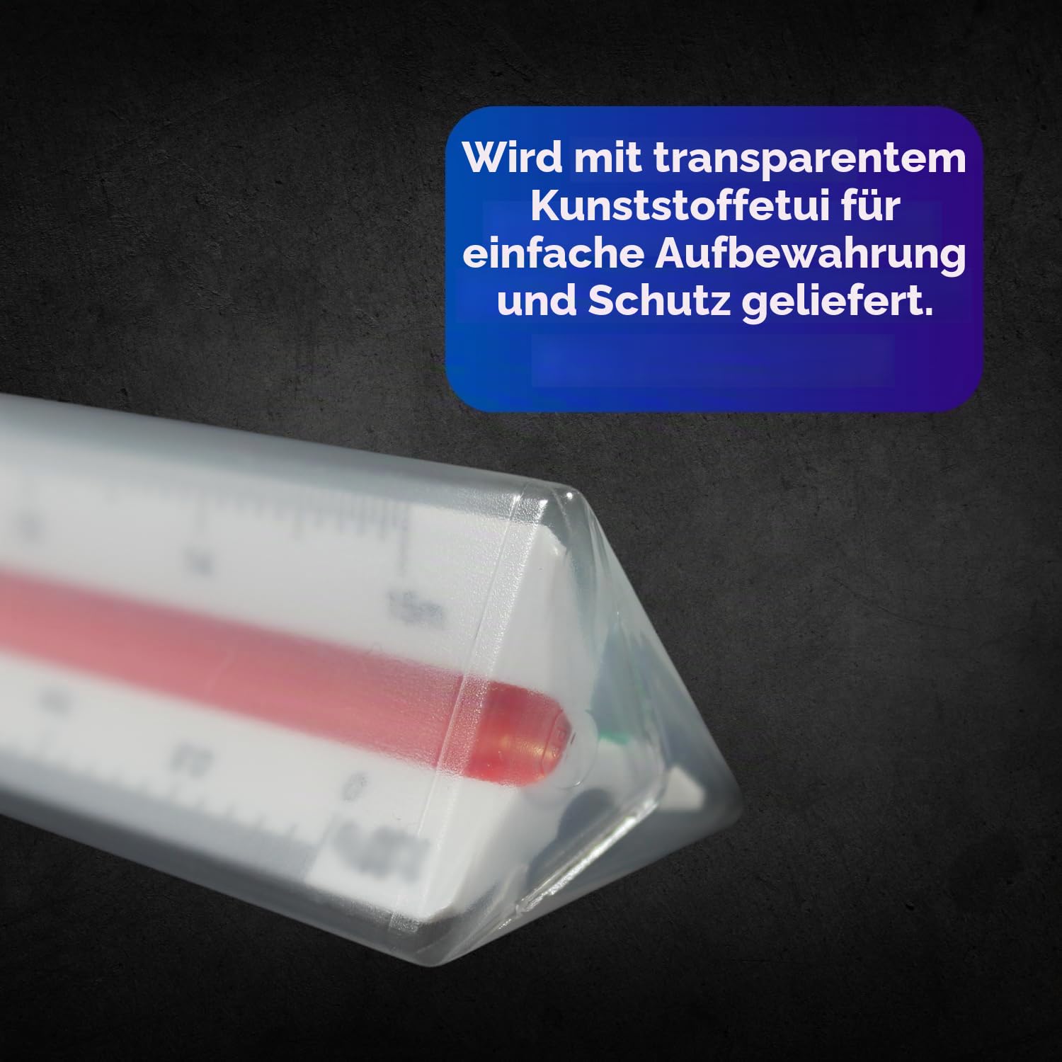 Dreikantmaßstab 30 cm - Maßstab Lineal - Kunststoff Maßstabslineal - Dreikantmaßstab 1:20 1:25 1:50 1:100 1:125 1:150 1:200 1:500 1:1000 1:1250 1:1500 1:2500