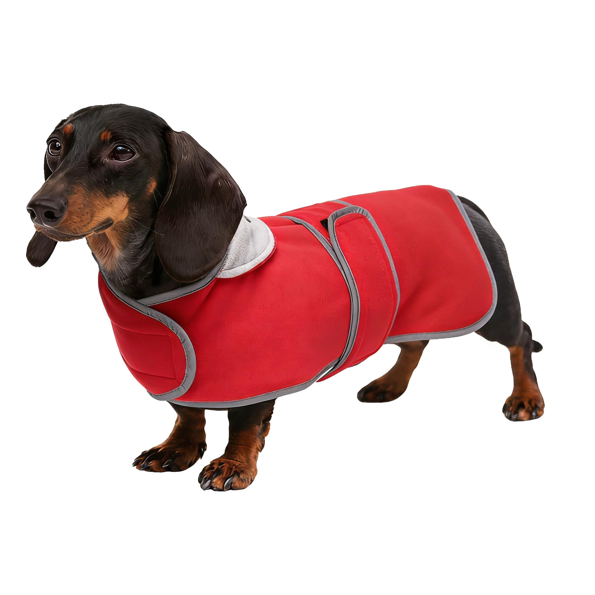 Manteau en polaire souple pour teckel contre le vent et le froid