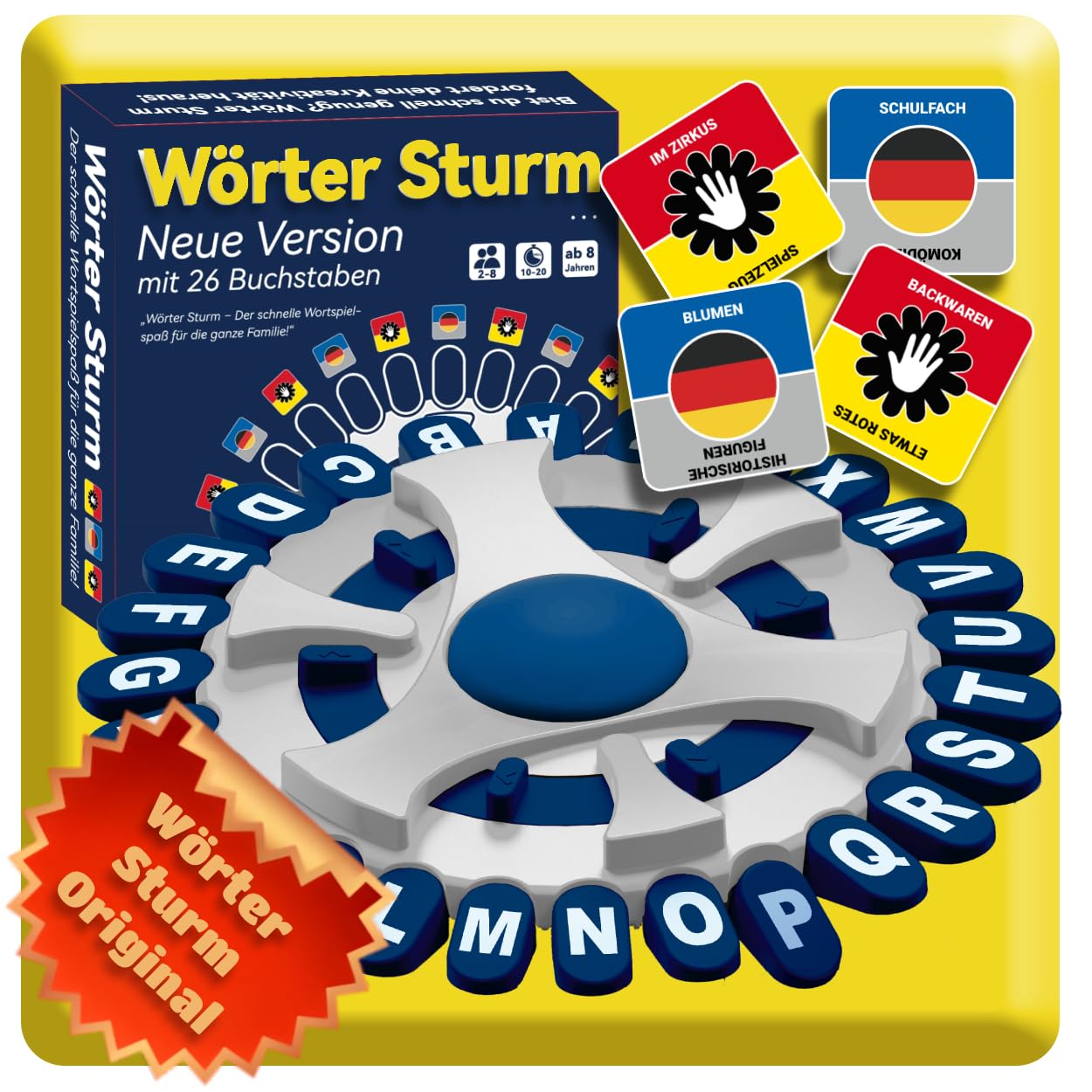 Wörter Sturm Spiel Buchstaben Wortspiele Gesellschaftsspiele für Erwachsene und