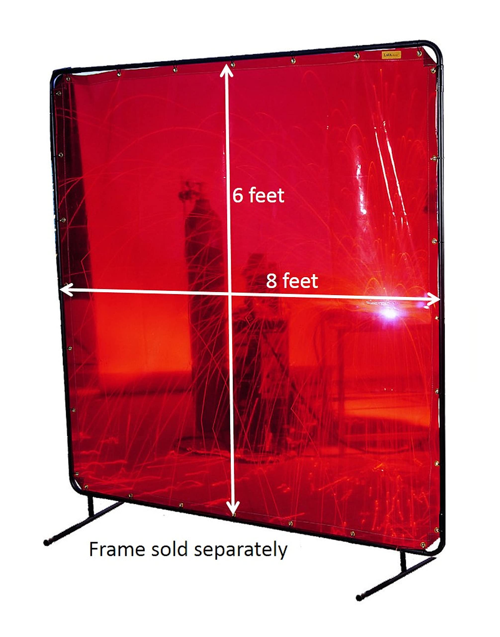 SÜA - Orange Low-Visibility Welding Screen - 6'x 8'- (Screen Only)