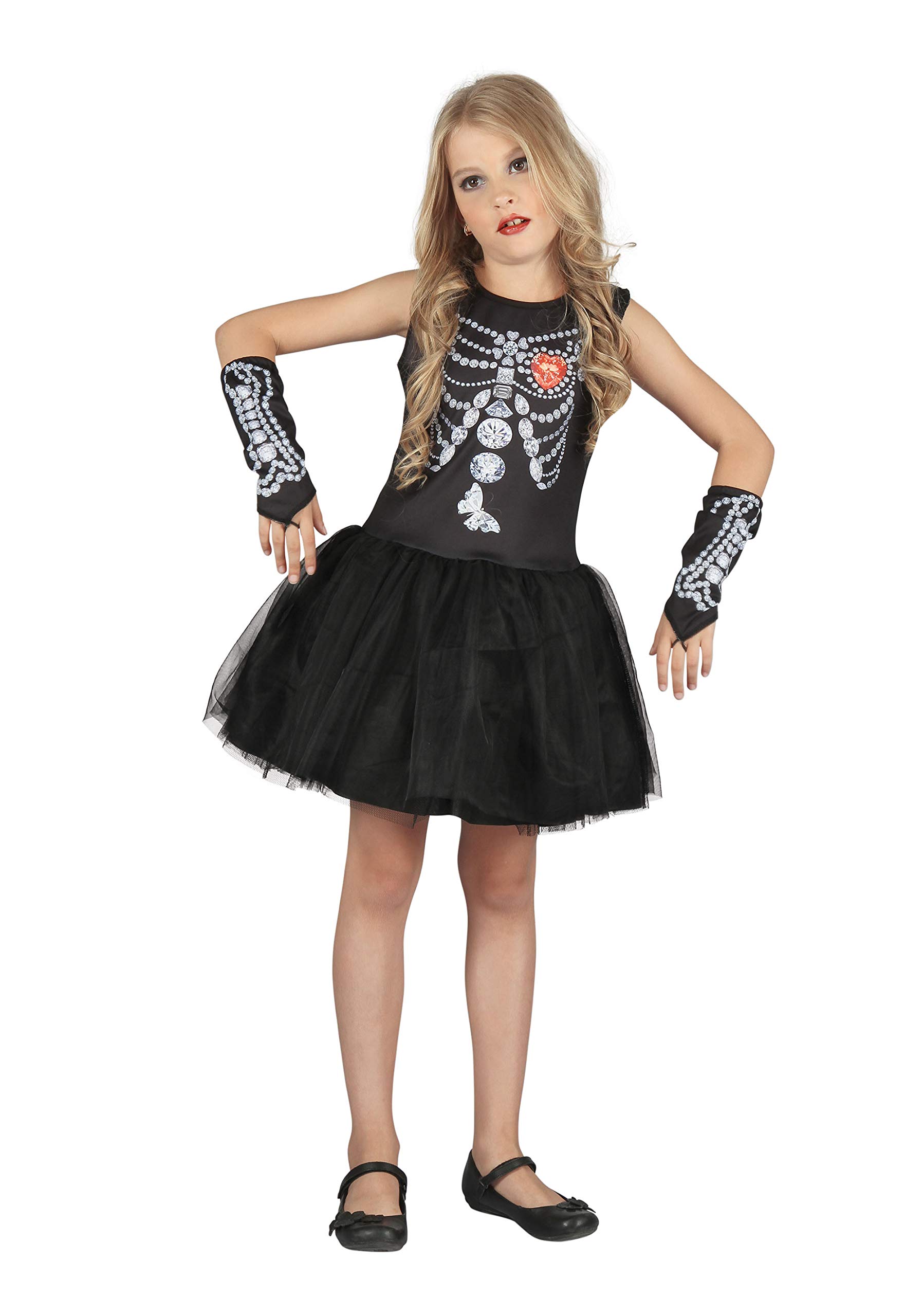 Bristol Novelty Diamond Skeleton, Girls, Black, White