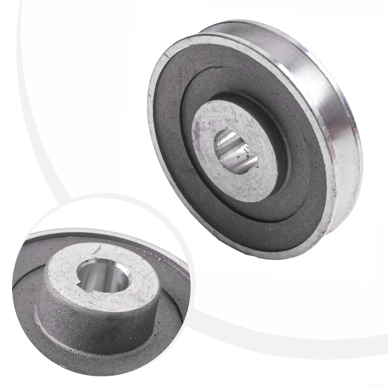 Produktbild von Aluminium-Riemenscheibe 100 Mm – 13 Mm Rillenbreite, 19/24 Mm Innendurchmesser, Für Kompressoren Und Pumpen