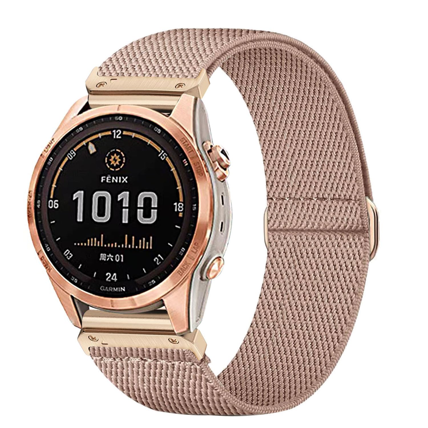 Stretchy Watch Bands Compatible with Garmin Fenix 8 43mm/Fenix 7S / Fenix 6S / Fenix 5S / epix Pro 42mm, Quick Fit 20mm Nylon Elastic Fabric Strap for Garmin Approach S70 42mm