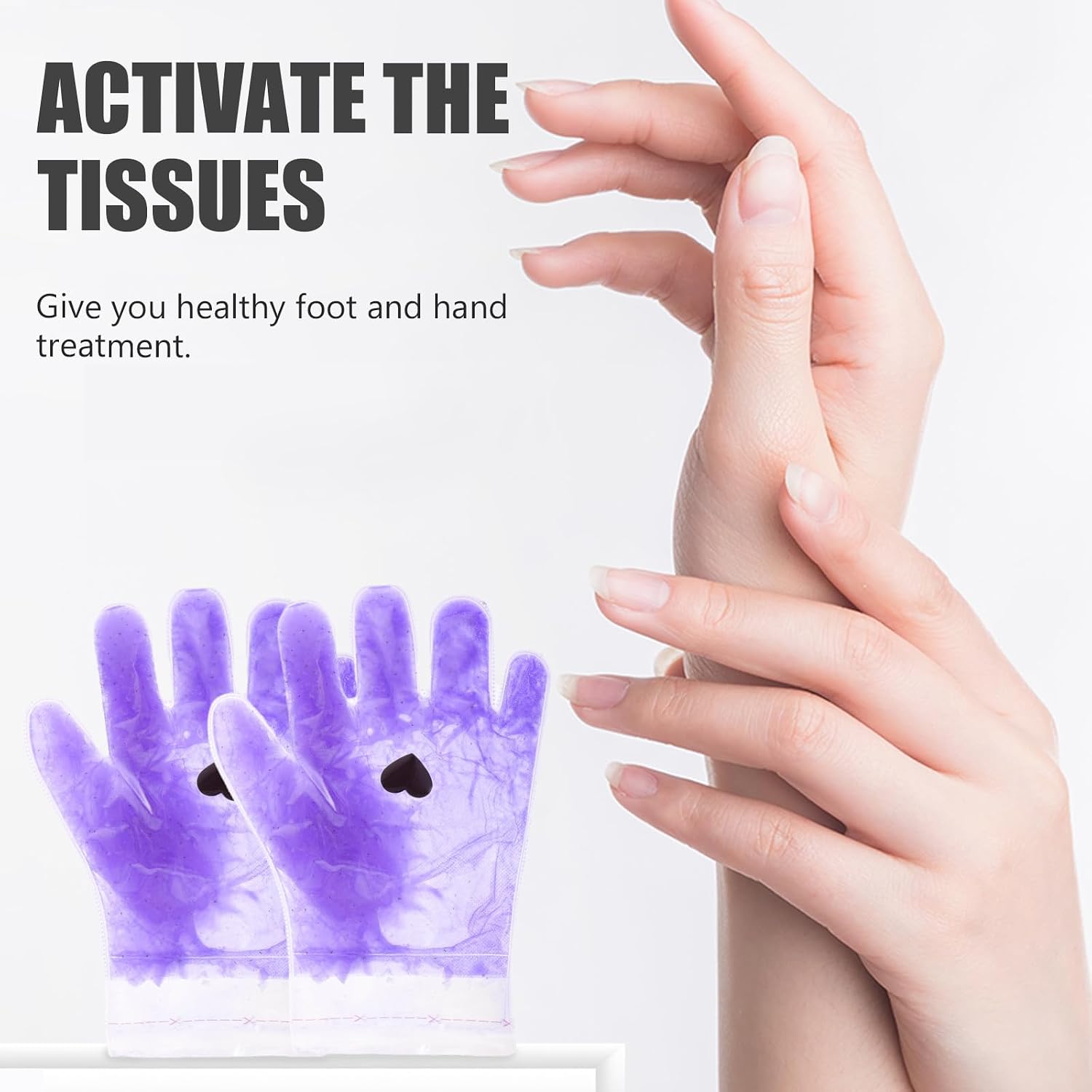 1 Pair Moisturizing Paraffin Wax Gloves for Hands with Lightweight Pe Material and Fruit Essential Oil, for Home Use and Wax Therapy Treatment to Lock Moisture and Soothe Skin
