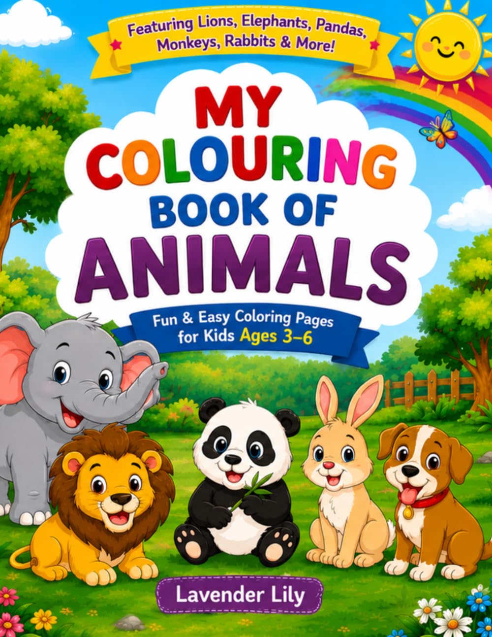 My colouring book of Animals: Adorable friends from farm and jungle