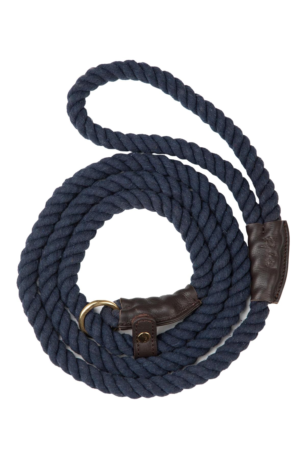 Rope Slip Lead for Dogs Strong Roped Training Slip Leash Pet Puppy Adjustable Cotton Leads (Navy)