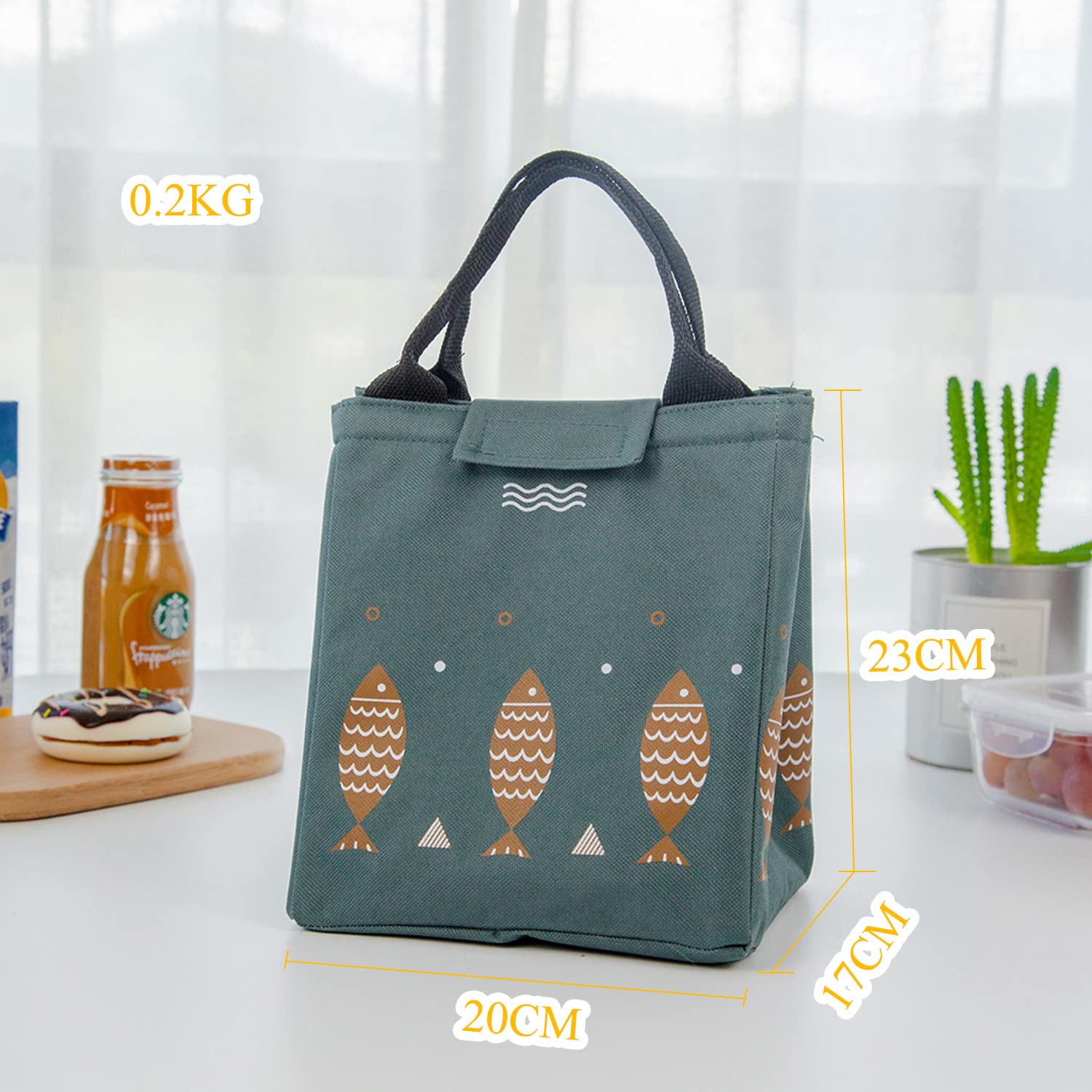 FANDARE Borsa termica per pranzo portatile per pranzo, borsa da pranzo, grande capacità, per uomo, donna, bambino, scuola, ufficio, campeggio, picnic, pranzo, borsa impermeabile in poliestere