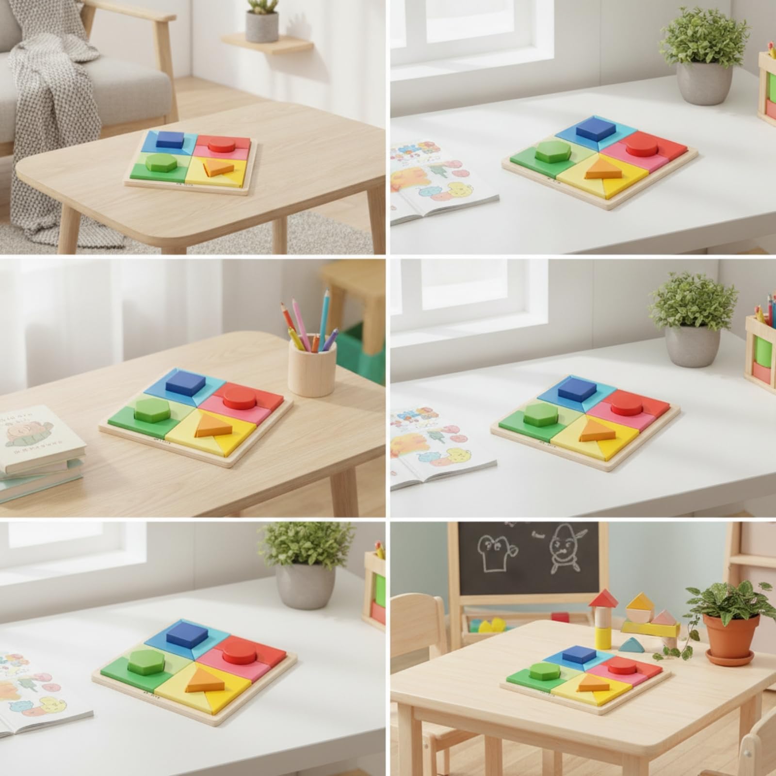 Milageto 13 Pièces Jeu Tri Formes Coloré Puzzle D'encastrement Puzzle avec Blocs Géométriques pour Tout-Petits