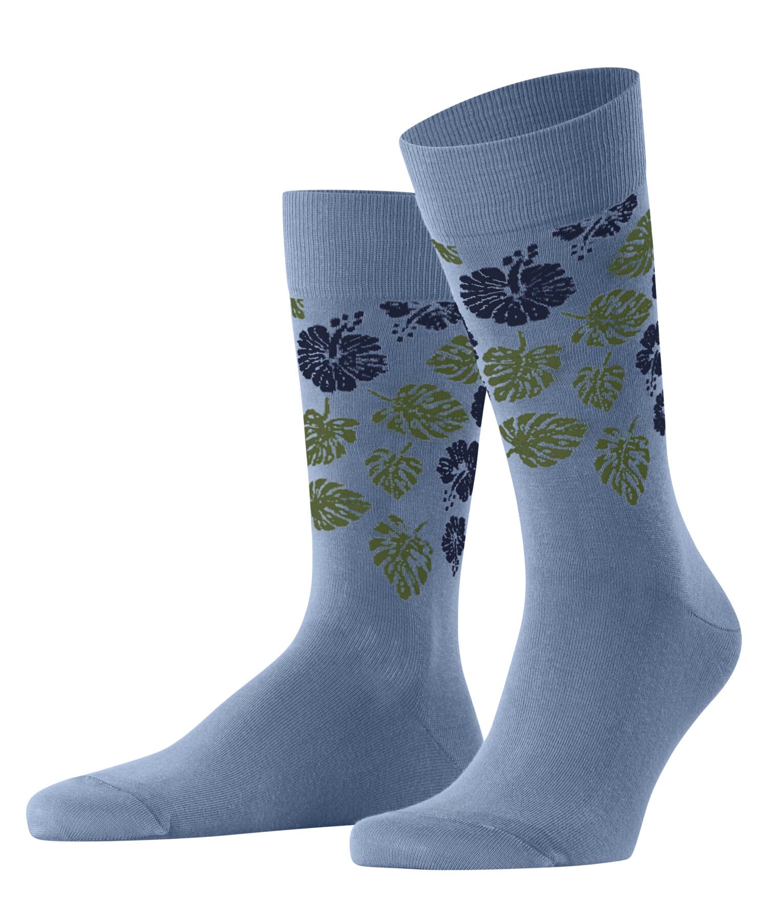 Burlington Men's Aloha Breeze M So Cotton Patterned 1 Pair Socks, Blue Sky 6876, 6.5-11